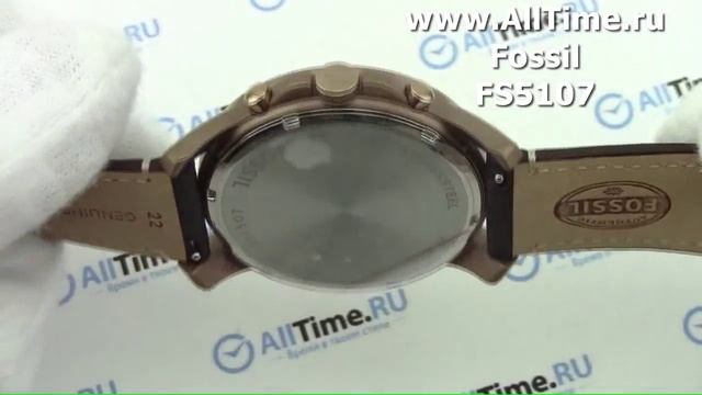 Обзор. Мужские наручные часы Fossil FS5107 с хронографом смотреть онлайн