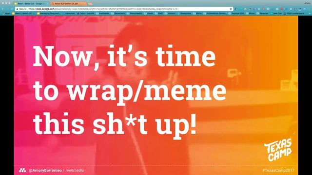 Texas Camp 2017 | Using React with Drupal for Better UX смотреть онлайн