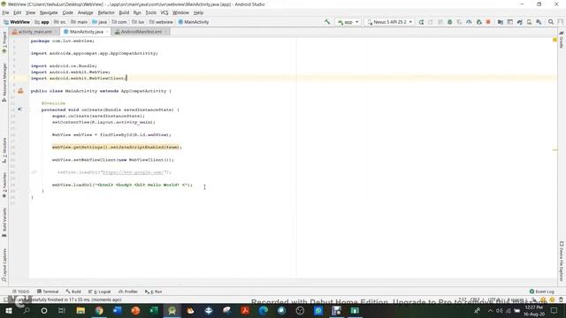 Android Studio Web Views смотреть онлайн