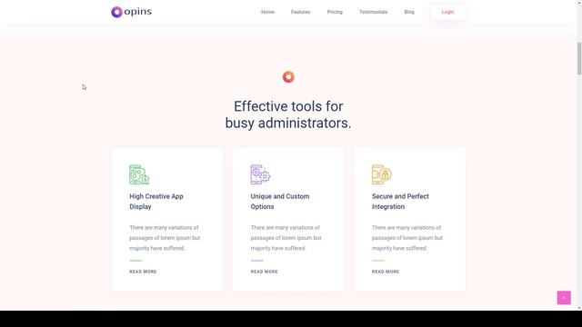 Opins - Gatsby React App Landing Page Template sass landing page sass смотреть онлайн