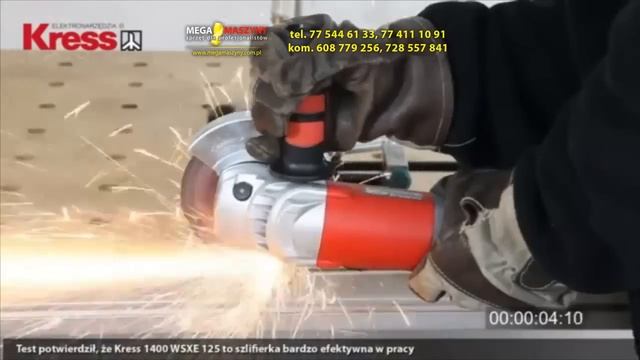 KRESS Szlifierka kątowa 1400 WSXE 125 KR06051822 смотреть онлайн