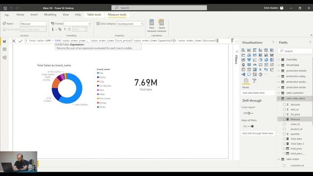 Функция SUMX | Power BI смотреть онлайн