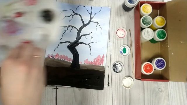 Рисуем цветущее дерево. Весна, деревья проснулись. Урок рисования и ИЗО смотреть онлайн