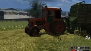 Сенокос -трактор в поле дыр-дыр-дыр