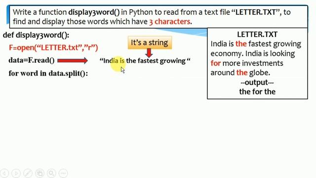 TEXT FILE QUESTION -5(FILE HANDLING IN PYTHON) смотреть онлайн