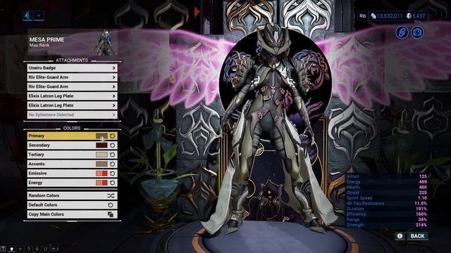 Warframe | Fashion Frame | Mesa Prime : Outsider смотреть онлайн
