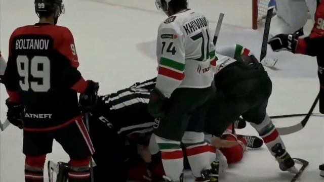 Радулов подрался на матче Акбарс 1 игра в КХЛ