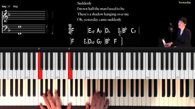 How To Play Yesterday Piano Tutorial смотреть онлайн