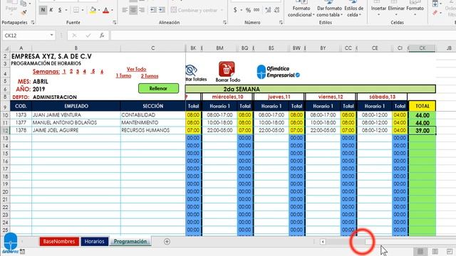 Formato Planilla Control Horario Personal Excel - Control de Asistencia de Personal en Excel смотреть онлайн