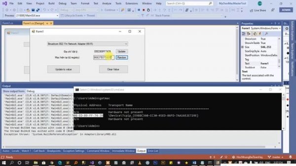 C# - CSharp - Change MAC Address Helper - Dll And Sample Code