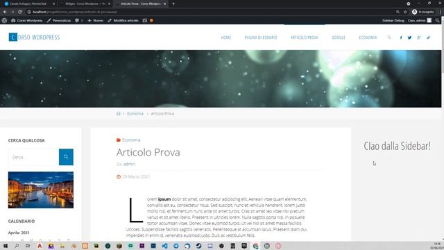 WORDPRESS Tutorial Italiano 17 - Multiple Sidebar смотреть онлайн