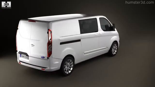 Ford Transit Custom Crew Van LWB 2013 by 3D model store Humster3D.com смотреть онлайн