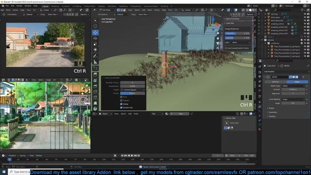 ? blender live - creating anime town in blender смотреть онлайн