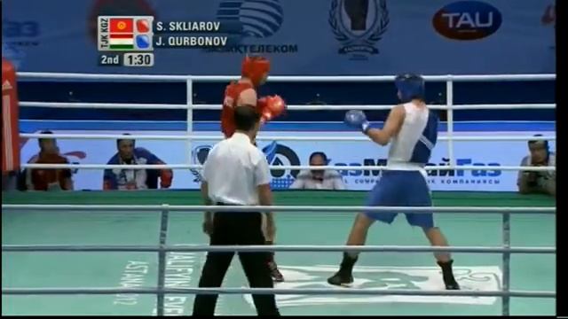 Light Heavy (81kg) SF - Skliarov (KGZ) vs Qurbanov (TJK) - 2012 AIBA Asian Olympic Qualifying Event смотреть онлайн
