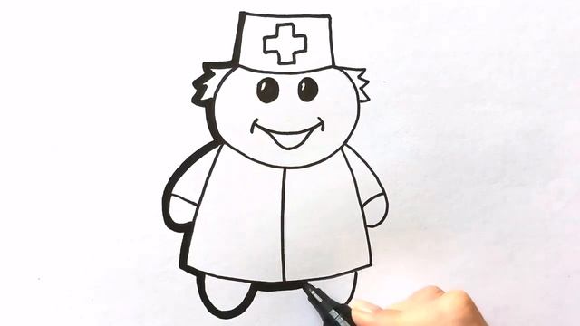 Как нарисовать ВРАЧА, ДОКТОРА / раскраска для детей / Нарисуй Ка смотреть онлайн
