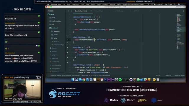 React: Hearthstone for Web - GAME LOBBY - Part 15 - Programming Stream - 12-11-2016 смотреть онлайн