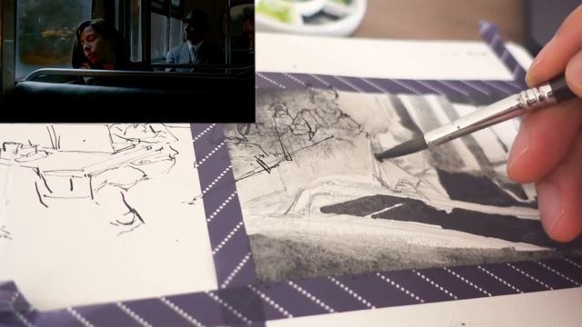 Quick Study from 'The Shape of Water' Scene in the Perfect Sketchbook | Watercolour & Graphite" смотреть онлайн