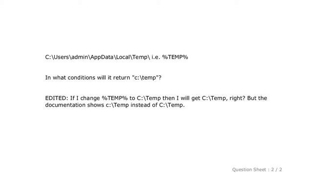Windows : When does System.getProperty("java.io.tmpdir") return "c:\temp" смотреть онлайн