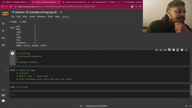 Session 22 - Vectorized String Operations | DateTime in Pandas | Pivot Table | DSMP 2022-23 смотреть онлайн