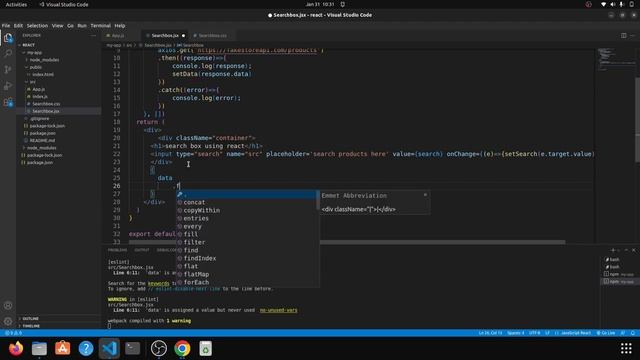 Search box using React JS | Filter any product in Fake Store API | Filter method in React JS смотреть онлайн
