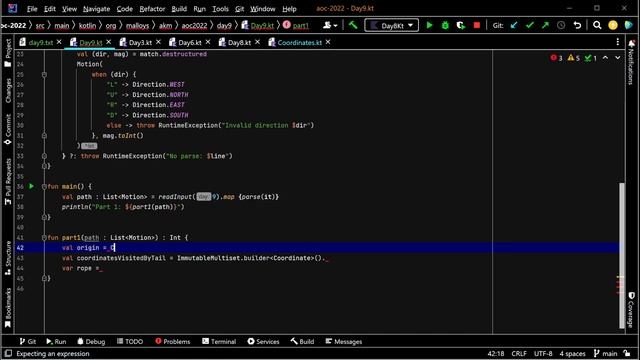 A knotty problem (Advent of Code 2022 day 9, Kotlin) смотреть онлайн