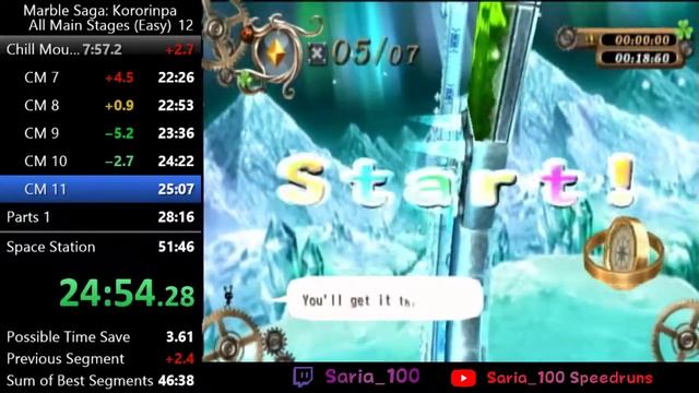 Marble Saga Kororinpa All Main Stages (Easy) Former WR in 49:42 смотреть онлайн