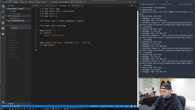 Web scraping & task queues with Flask - Learning Flask series Pt. 22 смотреть онлайн