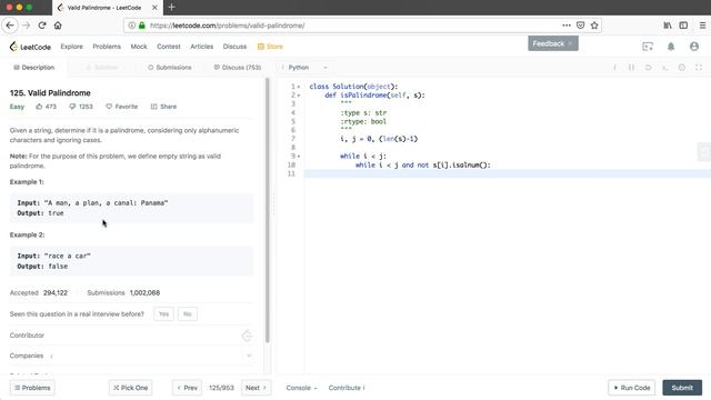 LeetCode in Python 125. Valid Palindrome - Michelle小梦想家 смотреть онлайн