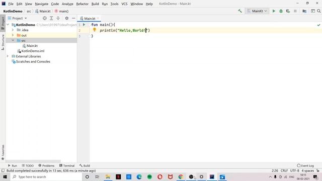 Creating a hello world program in Kotlin | Kotlin development tutorial смотреть онлайн