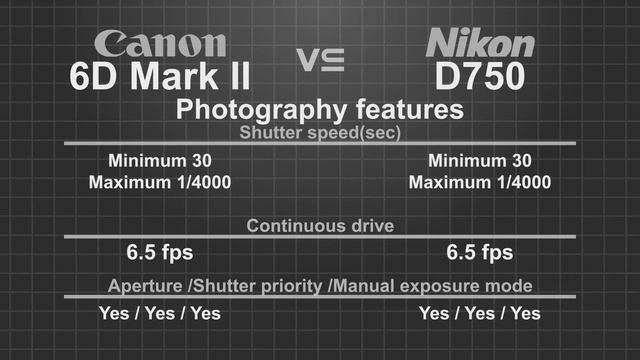 Canon EOS 6D Mark II vs Nikon D750 смотреть онлайн