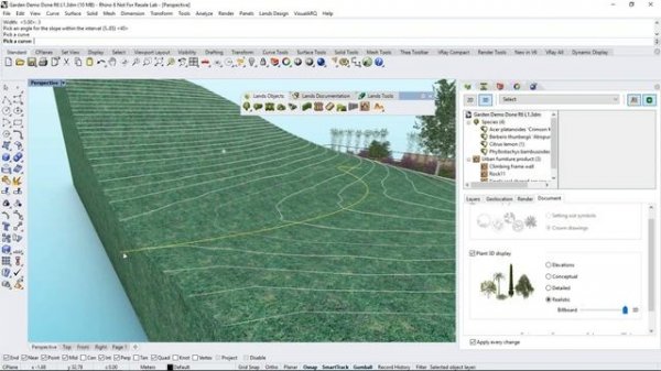 Lands Design, professional landscaping software for Rhino
