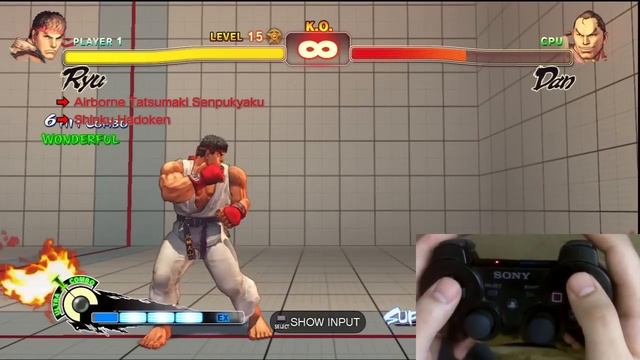 Super Street Fighter 4 Ryu Trials 1-24 PS3 Controller D-Pad Tutorial смотреть онлайн