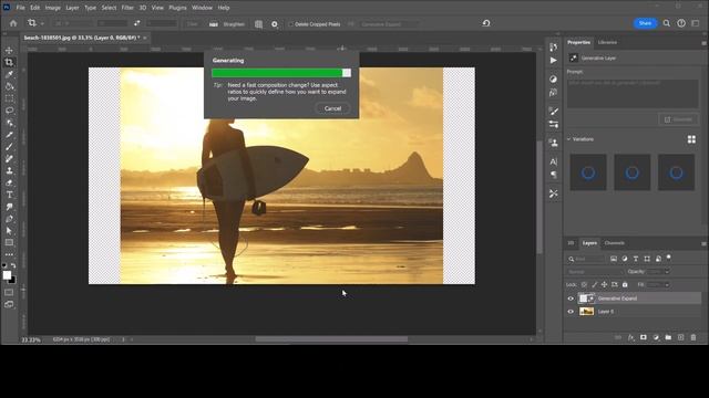Extend photos with generative expand | PHOTOSHOP TUTORIAL смотреть онлайн