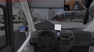 OMSI 2 №7 Поездка на автобусе ГАЗ-A64R42 Next Cityline по карте Солнечногорск 3.4 по маршруту 1 (PC