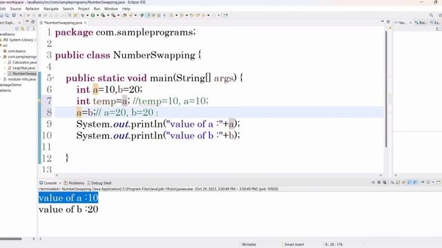 Java program to swap two numbers with and without using third variable | Code eureka смотреть онлайн