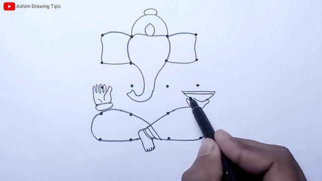 Lord ganesha drawing | 4x5 dots lord ganesh drawing | Lord ganesh drawing easy | ganpati drawing смотреть онлайн
