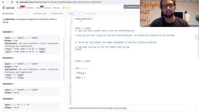 LeetCode Solutions 1585. Check If String Is Transformable With Substring Sort Operations смотреть онлайн