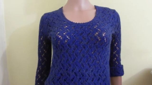 Вязание : Ажурный свитер 1 спицами презентация смотреть онлайн