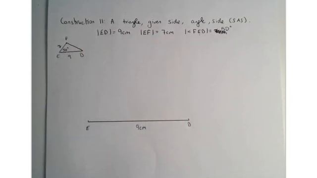 Construction 11 A triangle given side, angle, side SAS смотреть онлайн