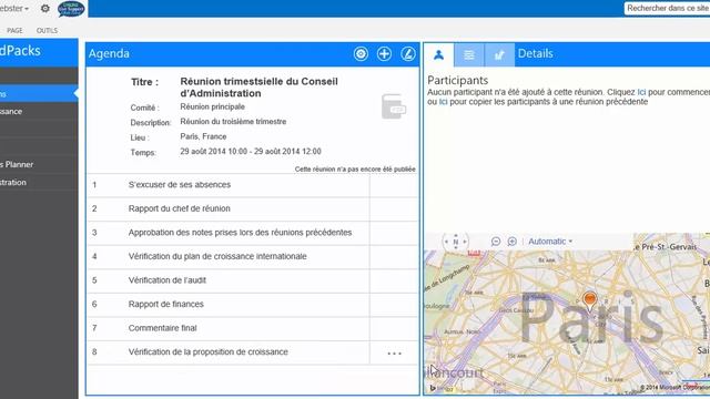 Français: Vue réunions Web pour BoardPacks смотреть онлайн