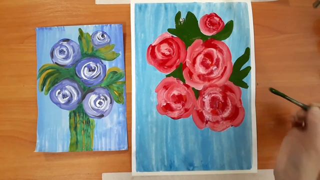 рисуем розы для мамы смотреть онлайн
