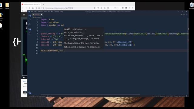Download Multiple Historical Stock Data From Yahoo Finance To Excel Using Python смотреть онлайн