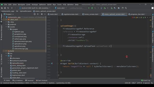 22 Flutter food delivery application resto app saving menu image to firebase смотреть онлайн