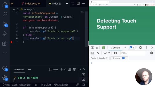 How to detect Touch Support in JavaScript смотреть онлайн