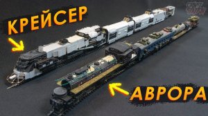 Огромная железная дорога в моей мастерской | Новая Аврора и бронепоезд Крейсер