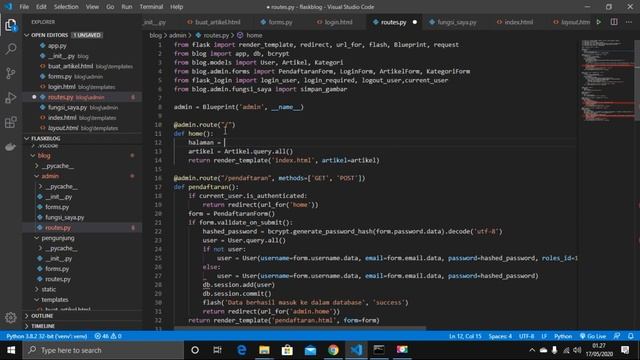 Membuat Blog dengan Python Flask - 10 Pagination, Jinja Filter смотреть онлайн