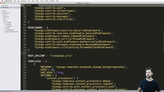 Try DJANGO Tutorial - 6 - Settings смотреть онлайн