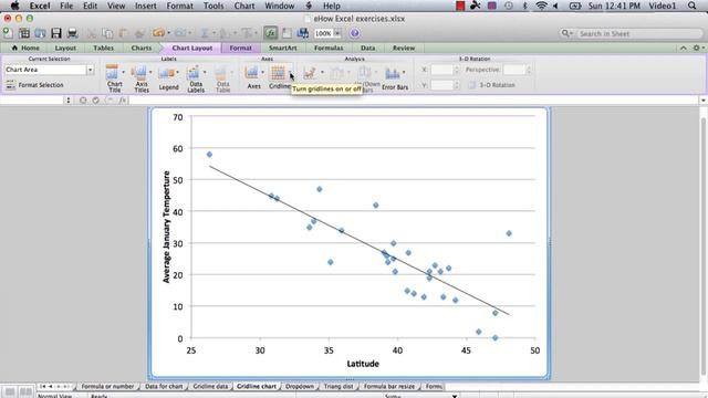 How to Put Grid Lines on Excel for Mac : Excel Charts & Graphics смотреть онлайн