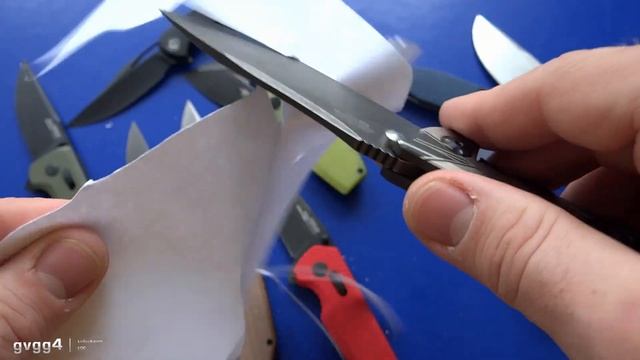 Проверка- ТЕСТ какая Заводская Заточка у 10 отличных складных ножей? смотреть онлайн