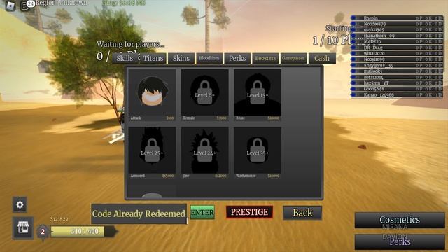 Roblox Titan Warfare New Codes April 2023 смотреть онлайн